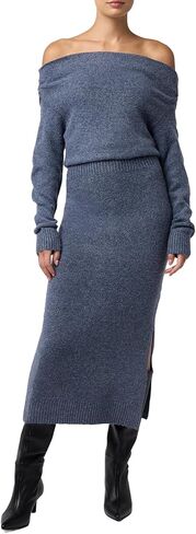 Lulus Womens Bernie Off The Shoulder Midi Sweater Dress in Saudi Arabia