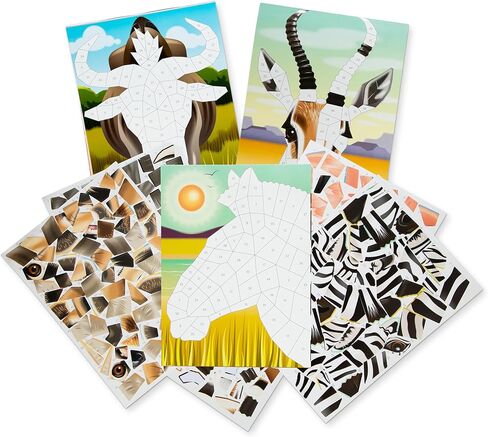 Melissa & Doug Mosaic Stickers Safari Animals | Activity Pad | Sticker Book | 3+ | Gift for Boy or Girl in Saudi Arabia