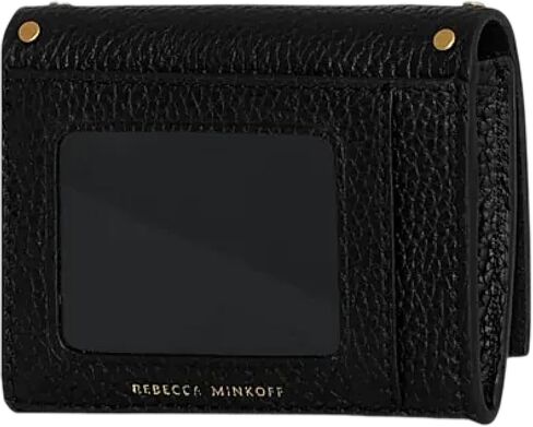 Rebecca Minkoff Darren Metro Wallet, Women's Leather Bifold Mini Credit Card Holder, Black in Saudi Arabia