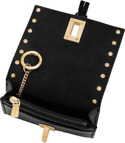 Rebecca Minkoff Darren Metro Wallet, Women's Leather Bifold Mini Credit Card Holder, Black in Saudi Arabia