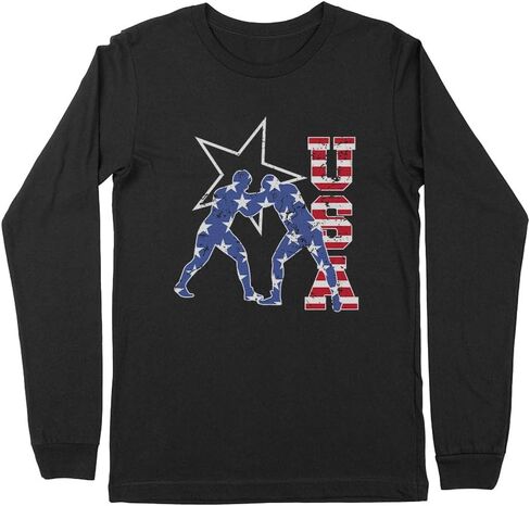 Wrestling America Kids Long Sleeve T-Shirt Youth in Saudi Arabia