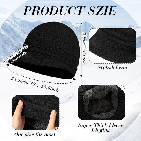 9 Pcs Women Hat Scarf Gloves Winter Set, Warm Knitted Beanie Hat Circle Neck Scarves and Touchscreen Gloves Warmer Winter Set Gifts for Women in Saudi Arabia