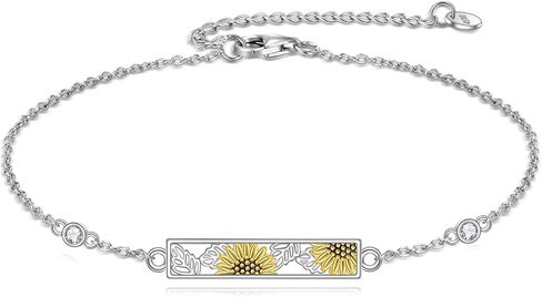 POPLYKE Sunflower Bracelet For Women Flower Chain Jewelry Sunflower Gift for Women in Saudi Arabia