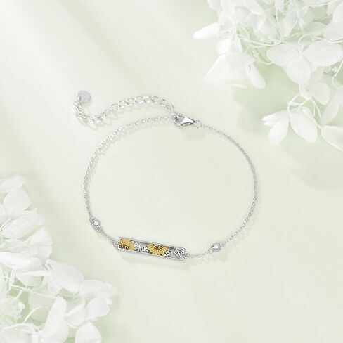 POPLYKE Sunflower Bracelet For Women Flower Chain Jewelry Sunflower Gift for Women in Saudi Arabia