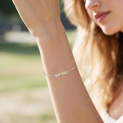 POPLYKE Sunflower Bracelet For Women Flower Chain Jewelry Sunflower Gift for Women in Saudi Arabia