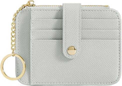 Women's Front Pocket Wallet - Slim Credit Card Holder with Detachable Keychain yellow D in Saudi Arabia