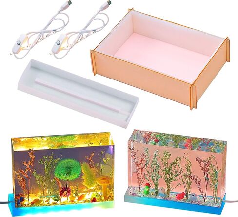Light Resin Molds, Tree Shaped Light Resin Silicone Molds, Silicone Resin Molds with Powered Light for DIY Desktop Ornaments Table Lamp Table Home Decorations in Saudi Arabia