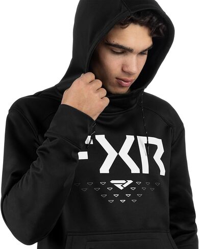 FXR Helium Tech Pullover Hoodie DWR Finish Hand Pockets Casual Black/White - XX-Large in Saudi Arabia
