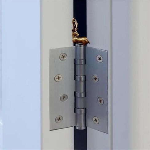 3PCS Brass Deer Magnetic Hinge Head Toppers, Animal Home Decoration Cute Magnetic Hinge Heads Figurines in Saudi Arabia
