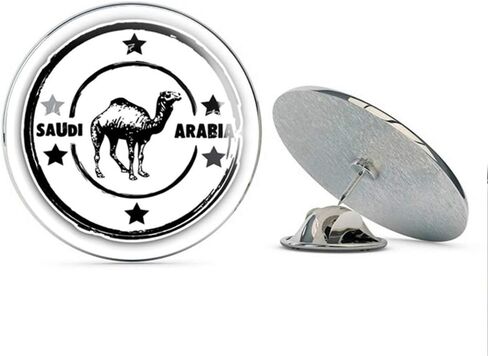 المملكة العربية السعودية ختم الجرونج معدن مستدير 0.75 بوصة طية صدر السترة دبوس قبعة قميص دبوس التعادل تك Pinback in Kuwait