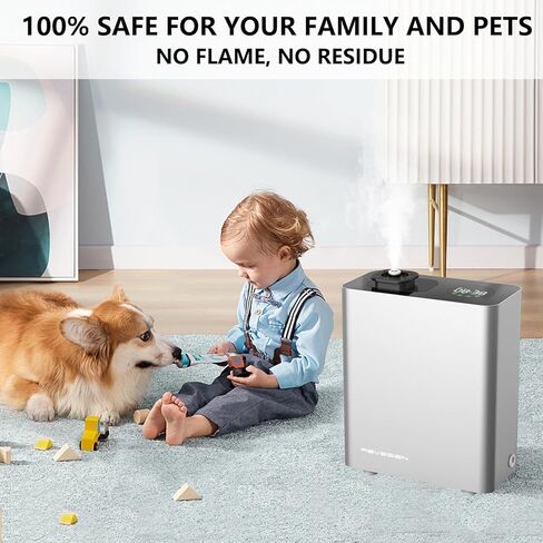 HVAC Scent Diffuser Machine for Whole House - Scent Diffuser for Hotel, Scent Air Machine for Home Cover Up to 3000 Sq. Ft - Cold Air Diffuser | Waterless Aromatherapy Diffuser for Large Room - Silver in Saudi Arabia