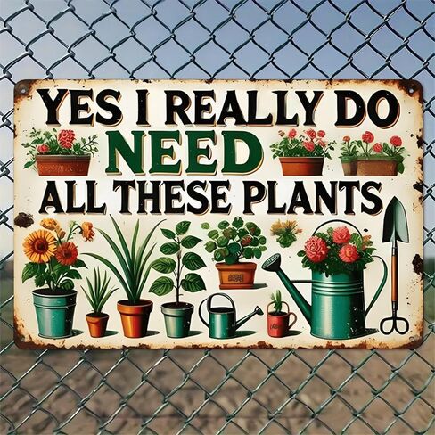 Colorful Potted Plant Sand Garden，Farming Tools Rustic Aluminum Wall Art & Metal Tin Sign - 8x12in Vintage Indoor Outdoor Decor for Home, Office, Cafe, Yard & Garden，Farm in Saudi Arabia