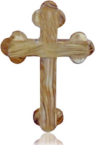Zuluf 6.7" Wooden Orthodox Wall Cross Plain Christian Handmade Cross from Jerusalem Holy Land Gift CRS090 in Saudi Arabia