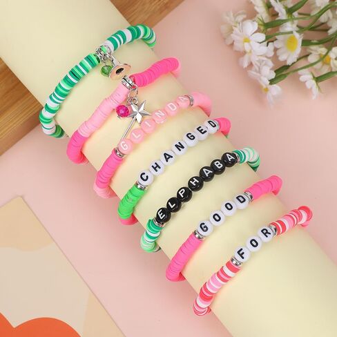 7 قطع من هدايا محبي الأفلام الشريرة من QualityLife، أساور مطاطية قابلة للتكديس من الفينيل على شكل قرص من الطين، تم تغييرها للحصول على هدايا جيدة لصداقة الأخت BFF in Kuwait