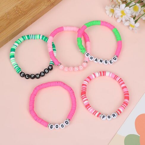 7 قطع من هدايا محبي الأفلام الشريرة من QualityLife، أساور مطاطية قابلة للتكديس من الفينيل على شكل قرص من الطين، تم تغييرها للحصول على هدايا جيدة لصداقة الأخت BFF in Kuwait