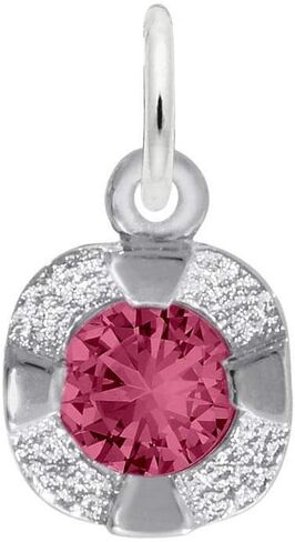 Petite Simulated Birthstone - January Charm (Choose Metal) by Rembrandt in Saudi Arabia