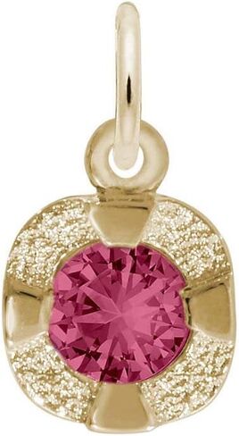 Petite Simulated Birthstone - January Charm (Choose Metal) by Rembrandt in Saudi Arabia
