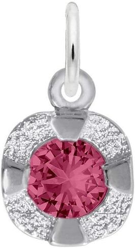 Petite Simulated Birthstone - January Charm (Choose Metal) by Rembrandt in Saudi Arabia