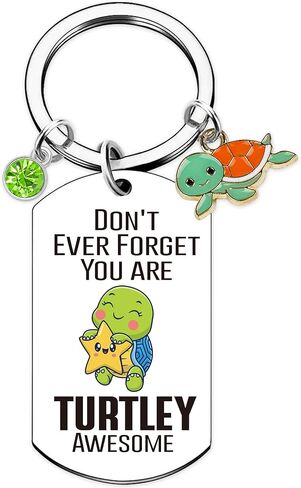 سلسلة مفاتيح هدايا السلحفاة البحرية - حلقة مفاتيح ملهمة مع سحر للنساء، هدية عيد ميلاد لمحبي السلاحف أثناء السفر في العام الجديد in Kuwait