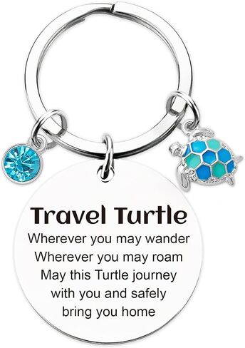 Sea Turtle Gifts Keychain - Inspirational Keyring with Charm for Women, Travel Turtle Lovers New Year Birthday Gift in Saudi Arabia