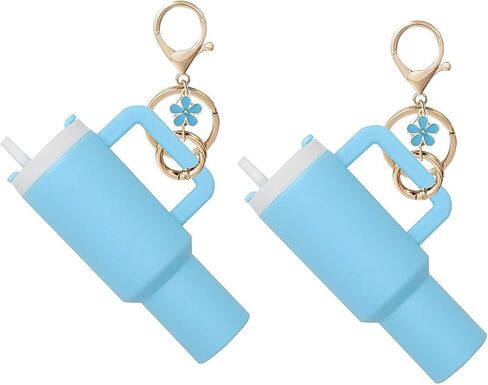 Mini Tumbler Keychain with Detachable Storage, Cute Cup Key Chain Holder for Girls Women Backpack Handbag Purse in Saudi Arabia