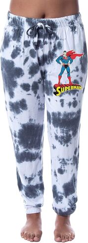 DC Comics Womens' Superman Logo Tie-Dye Jogger Sleep Pajama Pants in Saudi Arabia