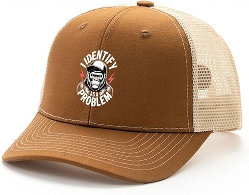 I Identify As A Problem Funny Sarcastic Quote Golf hat Beach Cap for Women in Saudi Arabia