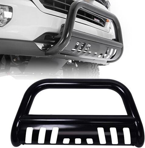 استبدال واقي شبكة المصد الأمامي من TINJO Bull Bar لـ 2004-2024 Ford F150، فرشاة شاحنة بيك آب شديدة التحمل 3 بوصات من الفولاذ المقاوم للصدأ، لوحة انزلاقية لشريط Bull Bull مناسبة لسيارة Lincoln Navigator 2003-2014- أسود in Kuwait