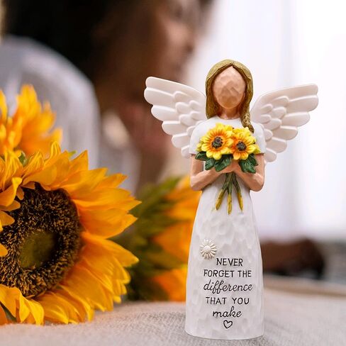 Thank You Gifts for Women, Teacher Gift, Bosses Day Gifts for Women, Sunflower Gift, Sculpted Hand-Painted Figurine in Saudi Arabia