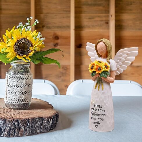 Thank You Gifts for Women, Teacher Gift, Bosses Day Gifts for Women, Sunflower Gift, Sculpted Hand-Painted Figurine in Saudi Arabia