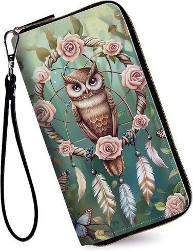 Women's Wallets,Credit Card Holder Money Leather Long Wallet with Wristlet,Large Capacity with Zip-Around Phone Purse for Women Ladies Girls,Red Cardinal Bird in Saudi Arabia