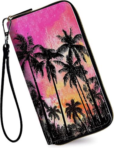 Women's Wallets,Credit Card Holder Money Leather Long Wallet with Wristlet,Large Capacity with Zip-Around Phone Purse for Women Ladies Girls,Red Cardinal Bird in Saudi Arabia
