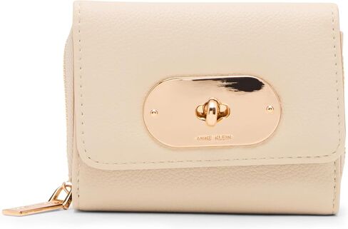 محفظة Anne Klein للسيدات ذات قفل بيضاوي ثلاثي الطي، من البرشمان in Kuwait