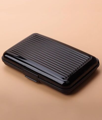 Credit Card Holder Hard Case, RFID Blocking Metal Card Wallet for Women Men in Saudi Arabia