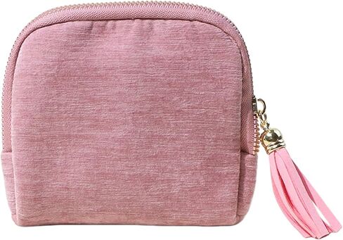 Fuxiqar Travel Jewelry Case – Portable Necklaces Rings Bracelets Organizer with Tassel | Small Velvet Jewelry Pouches for Crystals, Bangles & Earrings, Zipper Jewelry Bag for Women(Olive Green) in Saudi Arabia