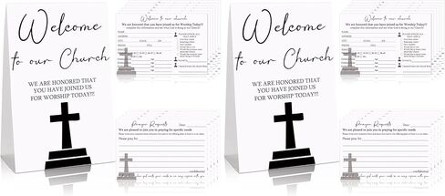 Fumete 101 Pcs Church Visitor Cards 1 Welcome to Our Church Card and 100 Pcs 4 x 6 Inches Prayer Request Welcome Visitor Cards for Connection Greeting Praying in Saudi Arabia