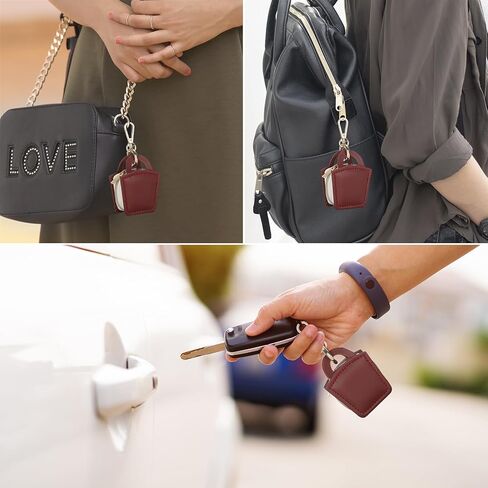 Jewelry Ring Holder Box with Keychain, Small Ring Earring Stud Necklace Storage Case for Gym Travel Sports, Portable Jewelry Storage Boxes (Red) in Saudi Arabia