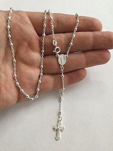 LUXURYGOLD888 925 فضة إيطالية مسبحة-20 طويلة 3 مم / Rosario DE Plata ESTERLINA 925-20 "Largo 3 مم in Saudi Arabia