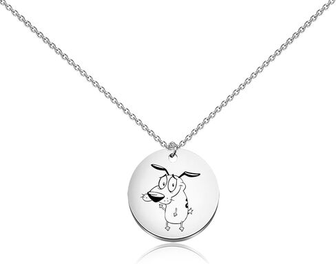 WUSUANED Funny Pink Dog Necklace Cartoon Character Inspired Jewelry Cartoon Fan Gift Dog Lover Gift in Saudi Arabia