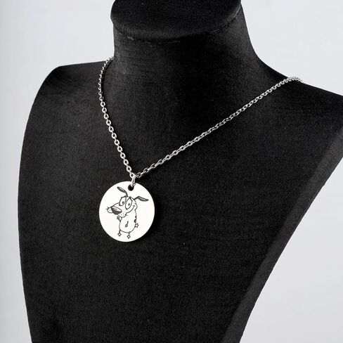 WUSUANED Funny Pink Dog Necklace Cartoon Character Inspired Jewelry Cartoon Fan Gift Dog Lover Gift in Saudi Arabia