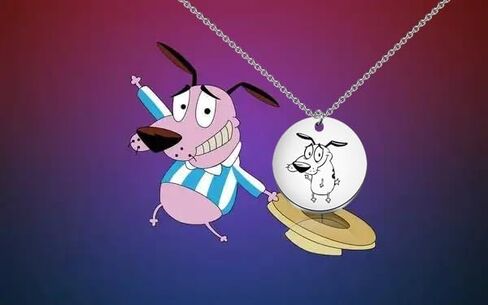 WUSUANED Funny Pink Dog Necklace Cartoon Character Inspired Jewelry Cartoon Fan Gift Dog Lover Gift in Saudi Arabia