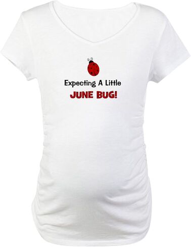 CafePress Expecting Little June Bug in Maternity T Shirt Women's Maternity Ruched Side T-Shirt in Saudi Arabia