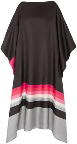 Designer New Calf Length Women Printed Casual Wear Soft Satin Silk Tunic Kaftan, Wedding Party Dress Caftan, Luxury Gift, Handmade Kaftan Black, One Size in Saudi Arabia