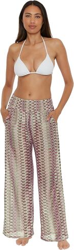 Soluna Swim womens Summer Bliss Crochet Pants, Side Pockets, Casual, Beach Cover Ups for Women in Saudi Arabia