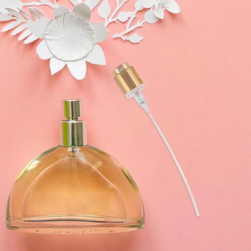 مجموعة استبدال مضخة رش العطور المطلية بالذهب 10 قطع من VICASKY مع أنبوب طويل وأغطية زخرفية، تناسب رقبة زجاجة 13 مم للعطور وزجاجات الزيوت العطرية بنفسك in Kuwait