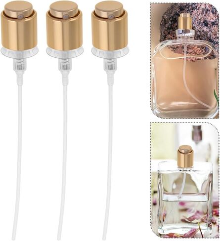 مجموعة استبدال مضخة رش العطور المطلية بالذهب 10 قطع من VICASKY مع أنبوب طويل وأغطية زخرفية، تناسب رقبة زجاجة 13 مم للعطور وزجاجات الزيوت العطرية بنفسك in Kuwait