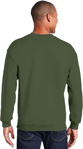 Gildan Men's Fleece Crewneck Sweatshirt, Style G18000, Military Green, Medium in Saudi Arabia