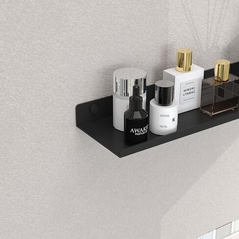 ANYHI Metal Floating Shelf, 14.5 Inch Black Wall Shelf with Lip, Display Shelf for Living Room Bathroom Bedroom Kitchen in Saudi Arabia