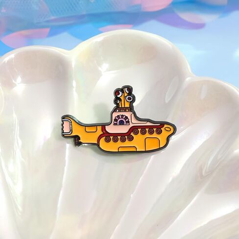 Rock Band Enamel Pins Creative Cartoon Yellow Boat Steamer Metal Brooches Clothes Lapel Badges Backpack Accessories Funny Decorative Jewelry Gift for Friends in Saudi Arabia