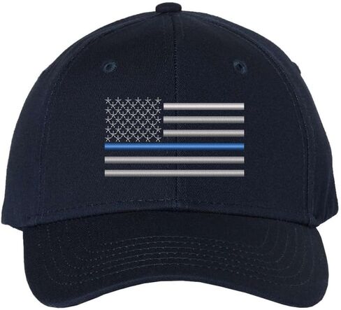 Army Universe Thin Blue Line USA Flag Hat American Flag Baseball Cap Support & Honor Police Officers in Saudi Arabia